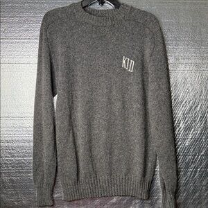 Vintage Prego Wool Blend Charcoal Crewneck Sweater for Men